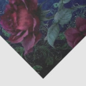 Dunkle Gothic-Fee rote Rosen Rabe Fantasy Seidenpapier (Ausschnitt)