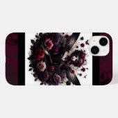 Dunkle Gothic Forest Fairy Floral Rose Burgund Case-Mate iPhone Hülle (Rückseite (Horizontal))