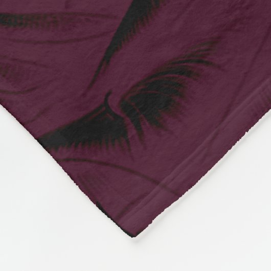 Dunkle Gothic Forest Fairy Floral Rose Burgund Fleecedecke (Ecke)