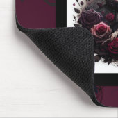 Dunkle Gothic Forest Fairy Floral Rose Burgund Mousepad (Ecke)