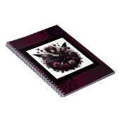 Dunkle Gothic Forest Fairy Floral Rose Burgund Notizblock (Rechte Seite)