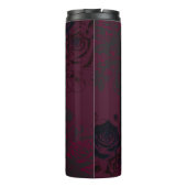 Dunkle Gothic Forest Fairy Floral Rose Burgund Thermosbecher (Rückseite)