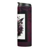 Dunkle Gothic Forest Fairy Floral Rose Burgund Thermosbecher (Nach rechts gedreht)