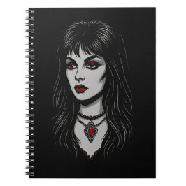 Dunkle Gothic-Frau Notizblock