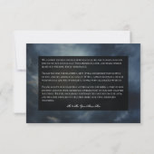 Dunkle Gothic Full Moon Night Sky Wedding Dankeskarte (Rückseite)