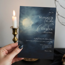 Dunkle Gothic Full Moon Night Sky Wedding