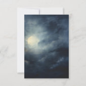 Dunkle Gothic Full Moon Night Sky Wedding Save The Date (Rückseite)