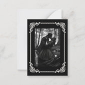 Dunkle Gothic Halloween-Hochzeit Mitteilungskarte (Rückseite)