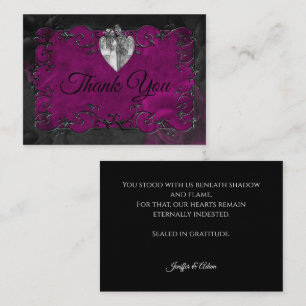 Dunkle Gothic Halloween-Hochzeit Mitteilungskarte