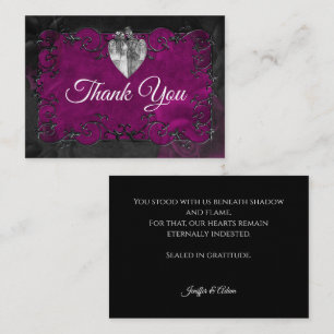 Dunkle Gothic Halloween-Hochzeit Mitteilungskarte