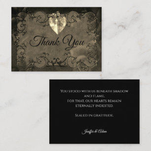 Dunkle Gothic Halloween-Hochzeit Mitteilungskarte