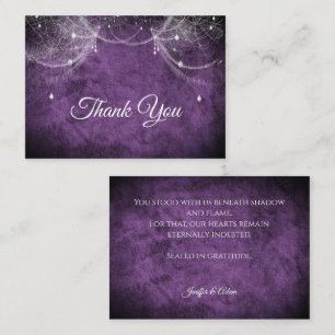 Dunkle Gothic Halloween-Hochzeit Mitteilungskarte