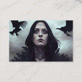 Dunkle Gothic Hexenkleie Clairvoyant Psychisch Visitenkarte (Rückseite)