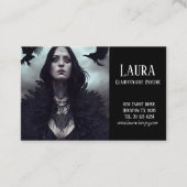 Dunkle Gothic Hexenkleie Clairvoyant Psychisch Visitenkarte (Vorderseite)
