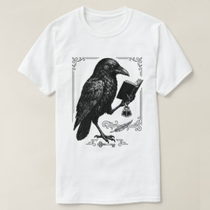 Dunkle Gothic-Raben-Vintage-Schlüssel-Kunst T-Shirt