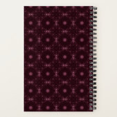 Dunkle Gothic-Rosa Rose & schwarzer Brokat Notizblock (Rückseite)