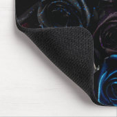 Dunkle Gothic-Rosen Samt Blumen Textur Muster Mousepad (Ecke)