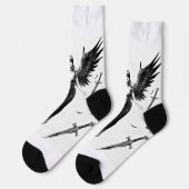 Dunkle Gothic Socken (Linkes Detail)