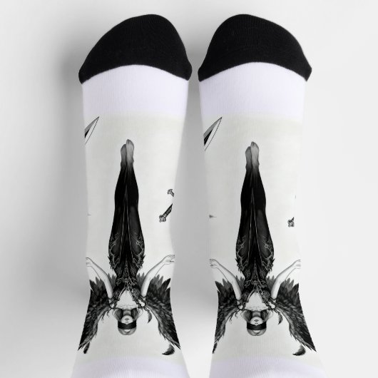 Dunkle Gothic Socken (Oben)