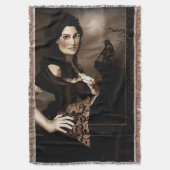 Dunkle Gothic-Vampir-Blut-Werwolf-Liebesfantasie Decke (Vorderseite Vertikal)