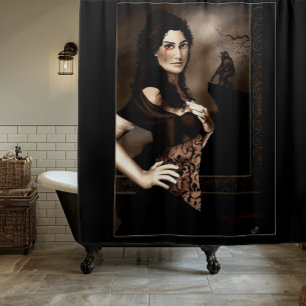 Dunkle Gothic-Vampir-Blut-Werwolf-Liebesfantasie Duschvorhang