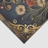 Dunkle gothische Raben-Blumen-Abstract-Kunst Seidenpapier (Ausschnitt)