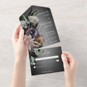 Dunkle Gotik geheimnisvoll gemieden Bläschen Kein  All In One Einladung (Abreißen)