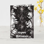 Dunkle Gotik Kunst Dunkle Vile Biomatter Karte (Gelbe Blume)