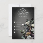 Dunkle Gotik mysteriös Mute Bloral Blur Dinner RSVP Karte (Vorderseite)