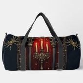 Dunkle gotische Eleganz. Atemberaubender Bogen Duffle Bag (Vorderseite)