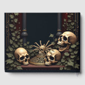 Dunkle gotische Eleganz. Atemberaubender Bogen Gästebuch (Rückseite)