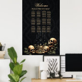 Dunkle gotische Eleganz. Atemberaubender Bogen Poster (Heimbüro)