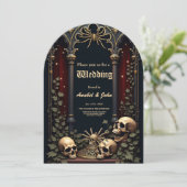 Dunkle gotische Eleganz. Einladung (Stehend Vorderseite)