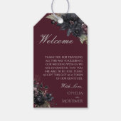 Dunkle gotische Hochzeit in Urlaubsort Geschenkanhänger (Vorderseite)