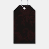 Dunkle gotische Hochzeit in Urlaubsort Geschenkanhänger (Rückseite)