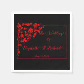 Dunkle gotische Hochzeit Serviette (Vorderseite)