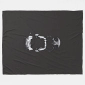 Dunkle gotische Höllen-Jagdhund-Fantasie-Kunst Fleecedecke (Vorderseite (Horizontal))