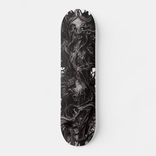 Dunkle gotische Kunst Dunkle Vile Biomatter Sketch Skateboard (Vorderseite)