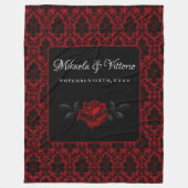 Dunkle Gotische Rose Hochzeit Fleecedecke (Vorderseite)