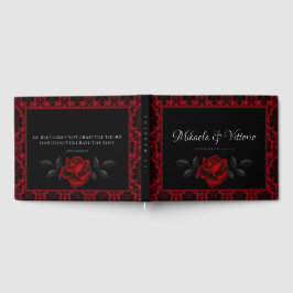 Dunkle Gotische Rose Hochzeit Gästebuch