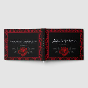 Dunkle Gotische Rose Hochzeit Gästebuch