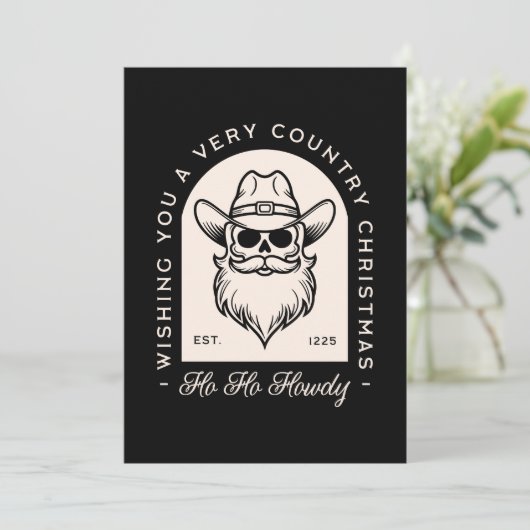 Dunkle gotische Weihnachtslandschaft Feiertagskarte (Stehend Vorderseite)