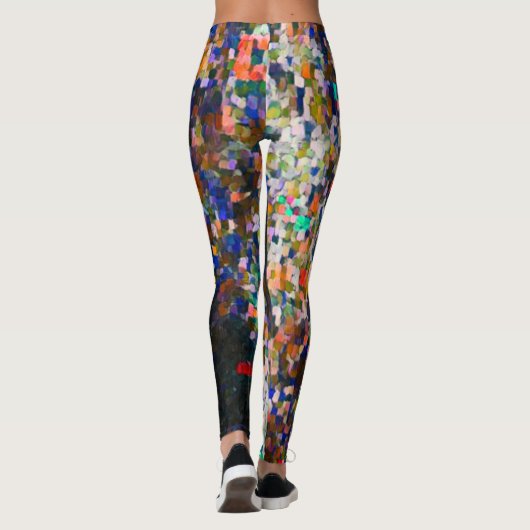 Dunkle Graffiti-Farben-Liebe-Leggings Leggings (Rückseite)