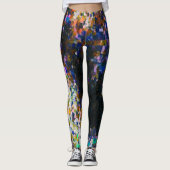 Dunkle Graffiti-Farben-Liebe-Leggings Leggings (Vorderseite)
