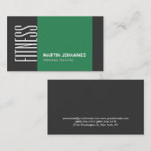 Dunkle Grau Sea Green Personal Trainer Business Ca Visitenkarte (Vorne/Hinten)
