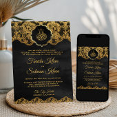 Dunkle graue goldene Spur islamische muslimische H Einladung