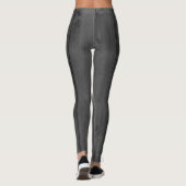 Dunkle graue Holztextur Leggings (Rückseite)