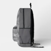 Dunkle graue Marmor-Textur-Muster Bedruckter Rucksack (Rechts)