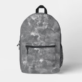 Dunkle graue Marmor-Textur-Muster Bedruckter Rucksack (Vorderseite)