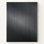 Dunkle graue Metallic Textur Notizbuch (Rückseite)